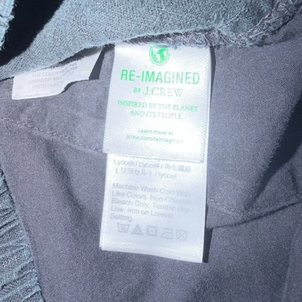 J. Crew Re-Imagined Minimalist Linen Lyocell Shorts XS Blue Drawstring Coastal